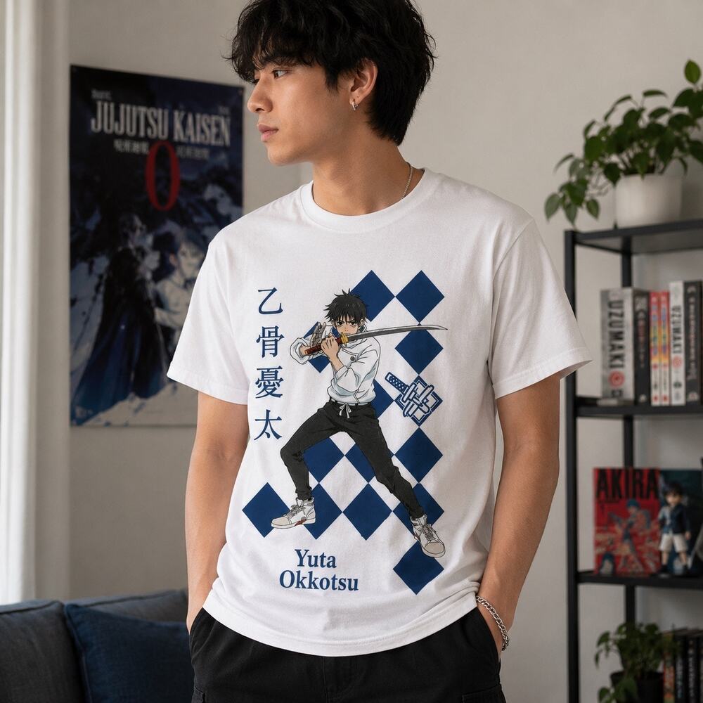 Jujutsu Kaisen 0 Yuta Okkotsu T-Shirt Adult Medium Anime Crunchyroll White